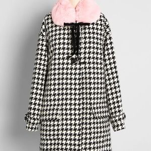 Hell Bunny retro houndstooth coat